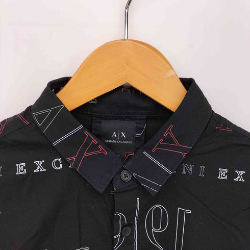 アルマーニエクスチェンジ ARMANI EXCHANGE REGULAR 総柄 L/S レギュラーカラー シャツ メンズ import:S