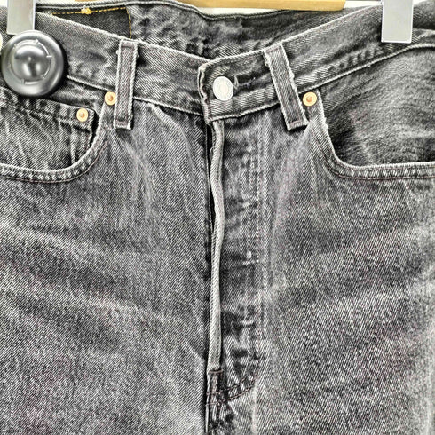 リーバイス Levis 90S USA製 ボタン裏 522 刻印 501 ボタンフライ ストレート ブラック デニム パンツ メンズ W31L32
