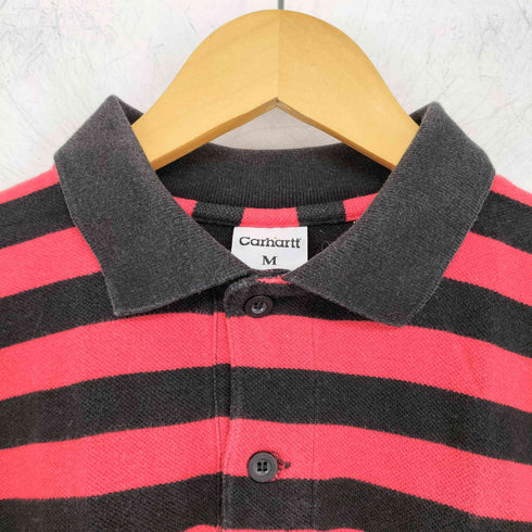 カーハート Carhartt ロゴ刺繍 S/S ボーダーポロシャツ メンズ JPN:M