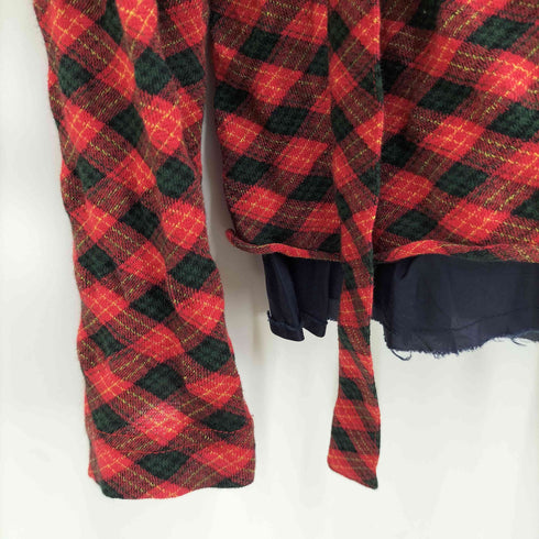 トリココムデギャルソン tricot COMME des GARCONS 06ss 異素材切替 ダイヤチェック レイヤードカットソー レディース