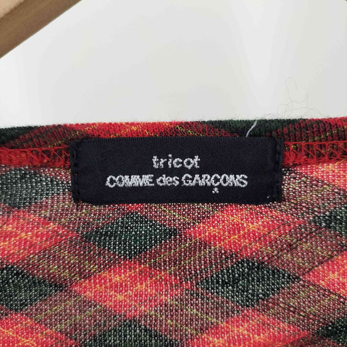 トリココムデギャルソン tricot COMME des GARCONS 06ss 異素材切替 ダイヤチェック レイヤードカットソー レディース