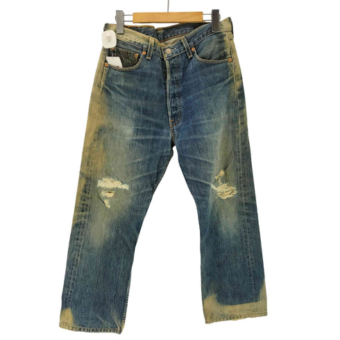リーバイス Levis 90S 97年製 USA製 ボタン裏501 刻印 501 ボタンフライ ダメージ ストレート デニム パンツ メンズ W33L32