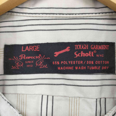 ショット Schott ストライプワークシャツ メンズ JPN:L