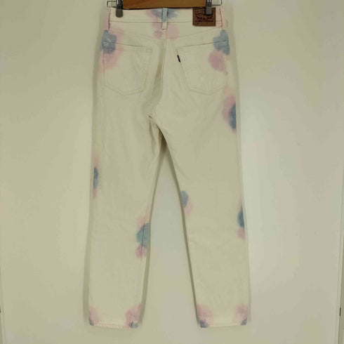 リーバイス Levis ボタン裏 3514 刻印 紙パッチ タイダイ ストレート デニム パンツ レディース W26 L30