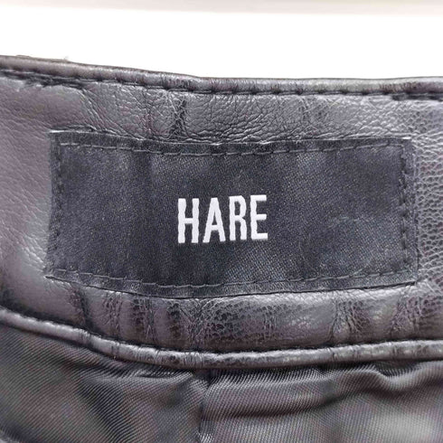 ハレ HARE マテリアル ZIP カーゴパンツ フェイク レザー メンズ D