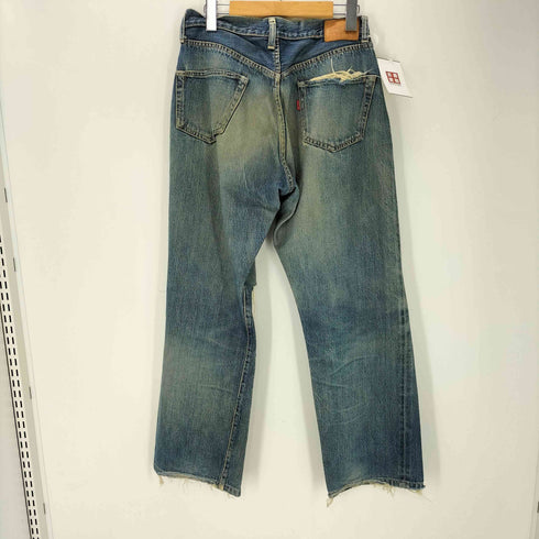 Ground-Alls 90S 日本製 Silver Stone ボタンフライ ダメージ デニムパンツ オフセット ベルトループ サークルR メンズ