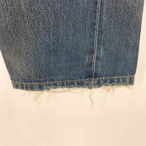 Ground-Alls 90S 日本製 Silver Stone ボタンフライ ダメージ デニムパンツ オフセット ベルトループ サークルR メンズ