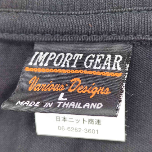 IMPORT GEAR 両面 プリント ロング Tシャツ メンズ import:L