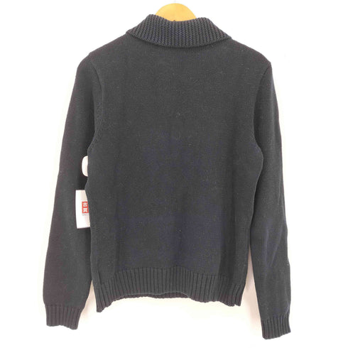 ローレンラルフローレン LAUREN RALPH LAUREN 90s ハーフ フックボタン コットンニット レディース import:L