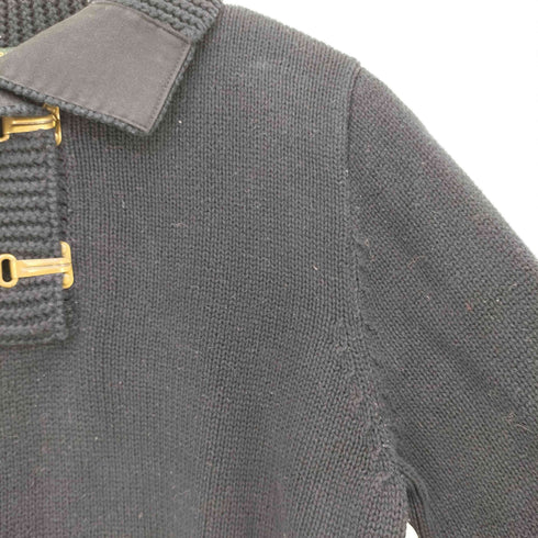 ローレンラルフローレン LAUREN RALPH LAUREN 90s ハーフ フックボタン コットンニット レディース import:L