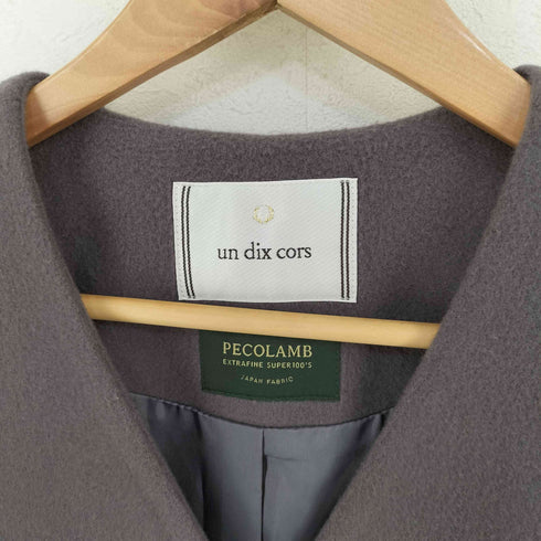 アンディコール un dix cors PECOLAMB ウールVネック コート レディース 38