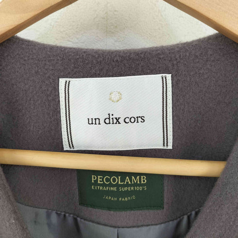 アンディコール un dix cors PECOLAMB ウールVネック コート レディース 38