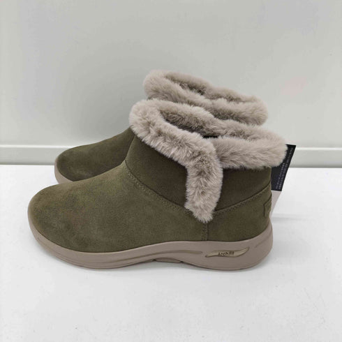 スケッチャーズ SKECHERS GO WALK ARCH-CHERISH ゴー ウォーク アーチフィット チェリッシュ フェイクファー スエード ショート ブーツ レディース JPN:24