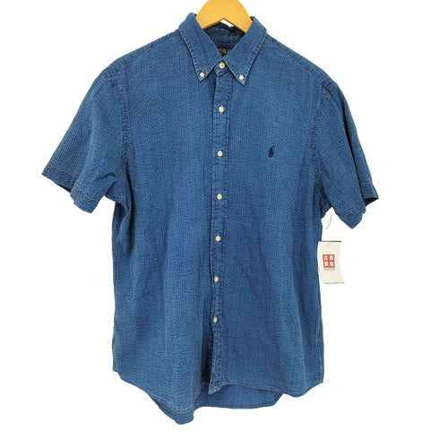 ポロラルフローレン POLO RALPH LAUREN CLASSIC FIT シアサッカー S/S ポロシャツ メンズ JPN:L