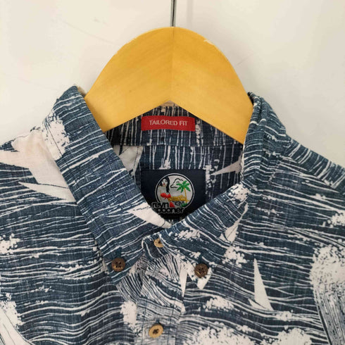レインスプーナー Reyn Spooner 水着タグ TAILORED FIT ボタンダウン 半袖シャツ メンズ JPN:M