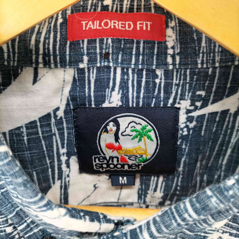 レインスプーナー Reyn Spooner 水着タグ TAILORED FIT ボタンダウン 半袖シャツ メンズ JPN:M