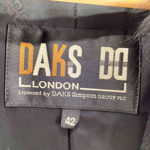 ダックスロンドン DAKS LONDON 日本製 襟 フォックス ファー ウール ハーフ コート レディース JPN:42