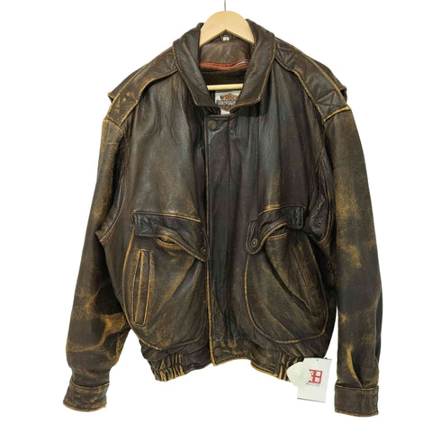 ハーレーダビッドソン HARLEY-DAVIDSON 90S ライナー付き シープスキンレザーA2フライトジャケット メンズ import:M