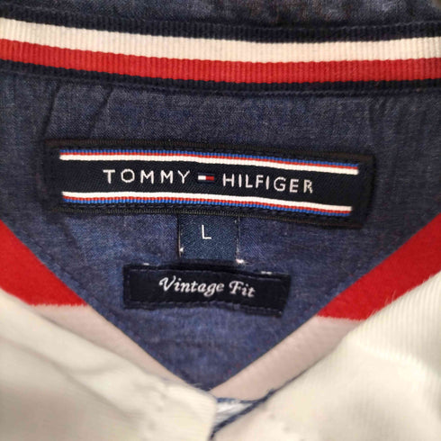 トミーヒルフィガー TOMMY HILFIGER ボーダーラグビーシャツ メンズ JPN:L