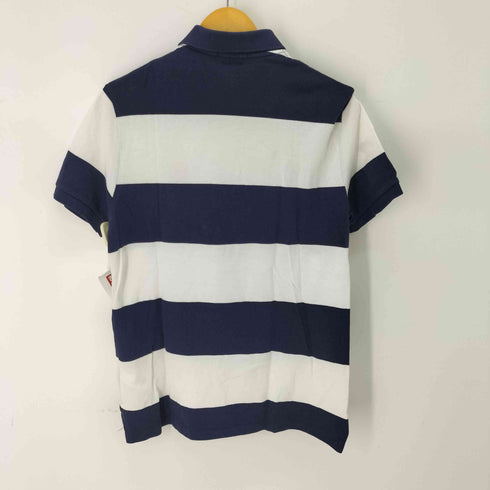 ポロラルフローレン POLO RALPH LAUREN CUSTOM SLIM FIT エンブレム ビックボニー刺繍 ボーダーポロシャツ メンズ JPN:M
