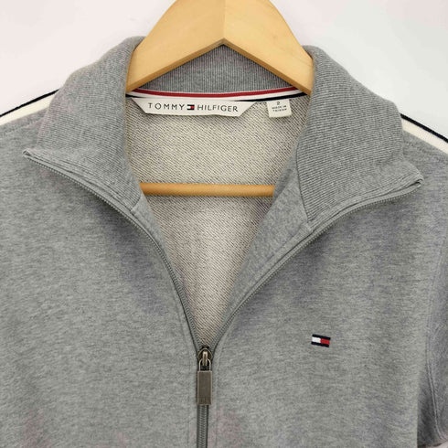 トミーヒルフィガー TOMMY HILFIGER ロゴ刺繍 コットン サイドライン トラックジャケット レディース JPN:2