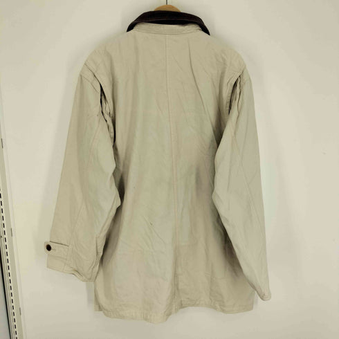 ランズエンド LANDS END 90S 裏地 チェック 襟 コーデュロイ ハンティング カバーオール ジャケット メンズ import:L