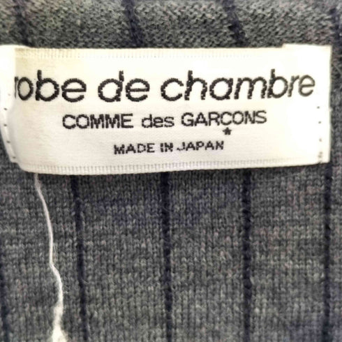ローブドシャンブルコムデギャルソン robe de chambre COMME des GARCONS 00aw ストライプ フリル ウールニット レディース