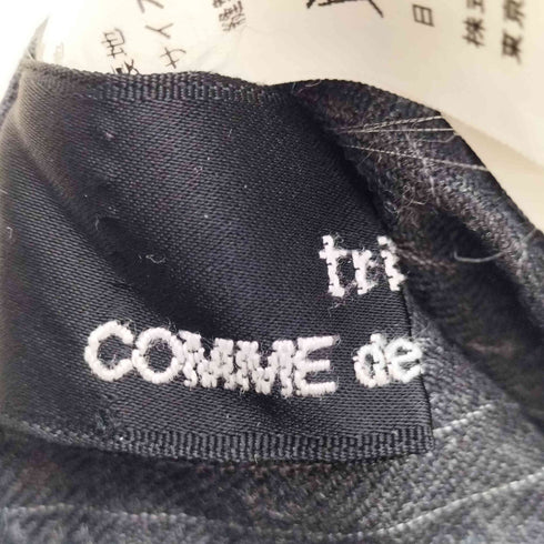 トリココムデギャルソン tricot COMME des GARCONS 03aw ダブルベルデット ストライプ スラックスパンツ レディース JPN:S