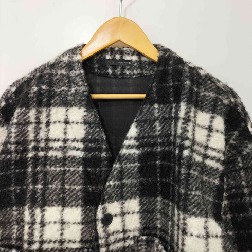 ザラ ZARA チェック柄オーバーシャツ メンズ import:L