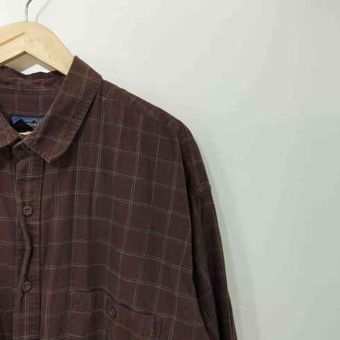 パタゴニア patagonia 2002年製 オーガニックコットン フランネルチェックL/Sシャツ メンズ import:XL