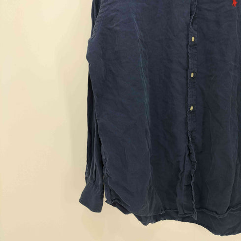 ラルフローレン RALPH LAUREN 90S ポニー刺繍 ボタンダウンL/Sシャツ メンズ import:XL