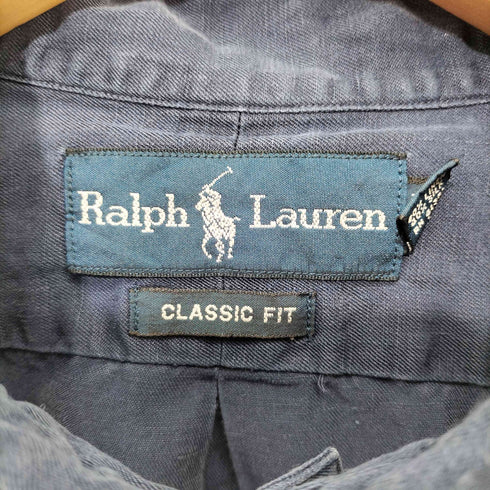ラルフローレン RALPH LAUREN 90S ポニー刺繍 ボタンダウンL/Sシャツ メンズ import:XL
