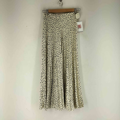ザラ ZARA 総柄サテン調プリーツスカート レディース JPN:XS