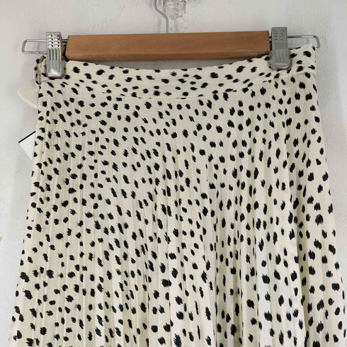 ザラ ZARA 総柄サテン調プリーツスカート レディース JPN:XS