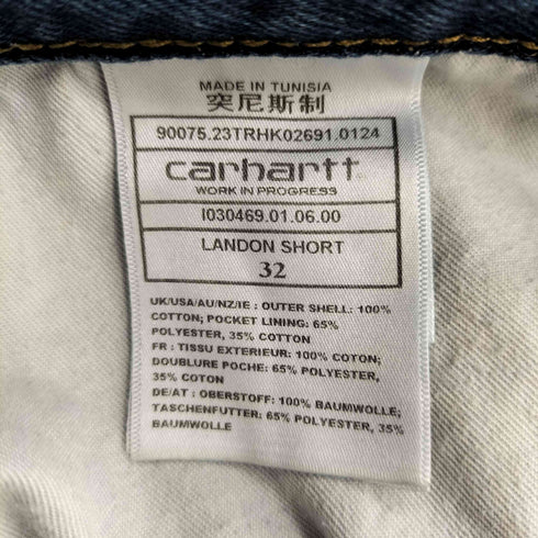 カーハートワークインプログレス Carhartt WIP LANDON SHORT デニムショーツ メンズ 32
