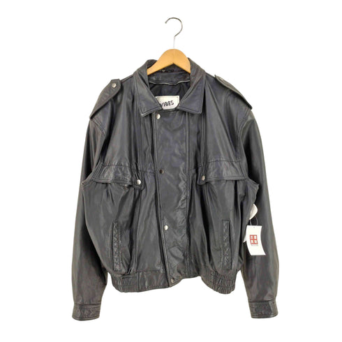 VIBES デザイン レザージャケット メンズ import:L