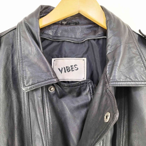 VIBES デザイン レザージャケット メンズ import:L