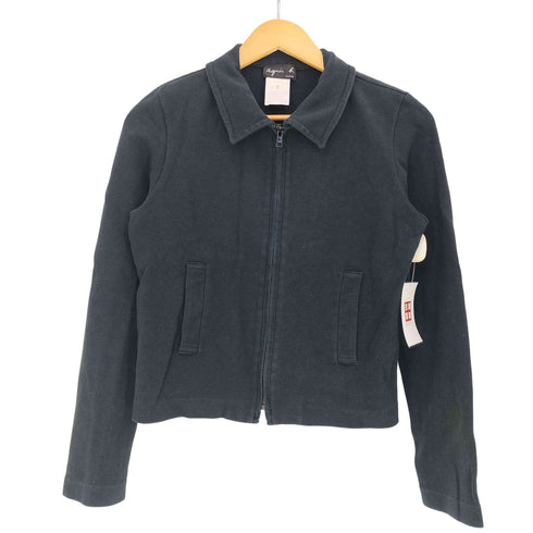 アニエスベー agnes b. PARIS 90-00s フランス製 クロップド スウェット ジップアップジャケット レディース 2