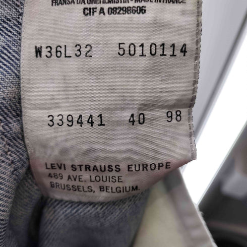 リーバイス Levis フランス製 98年製造 ユーロモデル 501 ストレートデニムパンツ メンズ 36×32