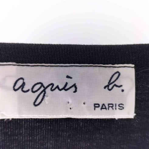 アニエスベー agnes b. PARIS 90-00s ノーカラー ロング チュニック カーディガン レディース