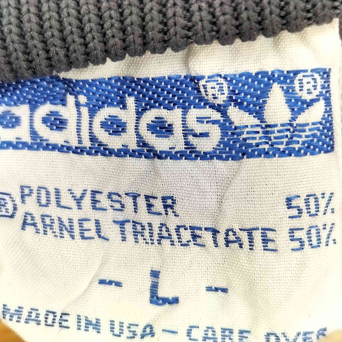 アディダス adidas 70s USA製 トレフォイルロゴ 刺繍 3ストライプ トラックジャケット メンズ import:L