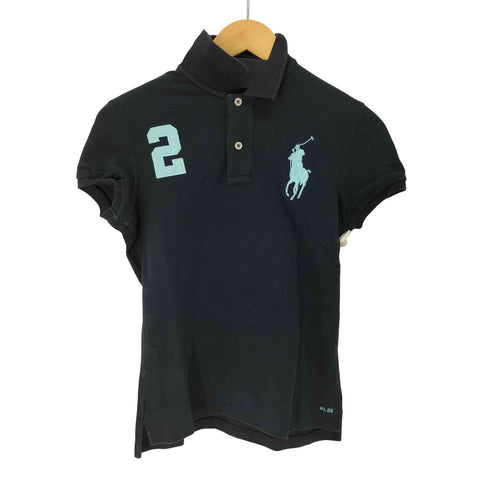 ラルフローレン RALPH LAUREN THE SKINNY POLO ビックポニー ナンバリング ポロシャツ レディース JPN:L