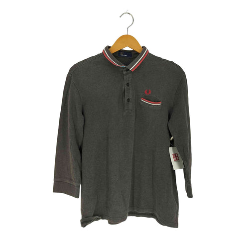 フレッドペリー FRED PERRY 七分丈 鹿の子ポロシャツ メンズ import:L