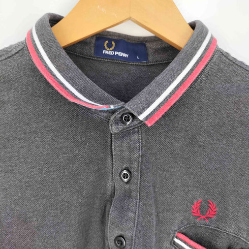 フレッドペリー FRED PERRY 七分丈 鹿の子ポロシャツ メンズ import:L