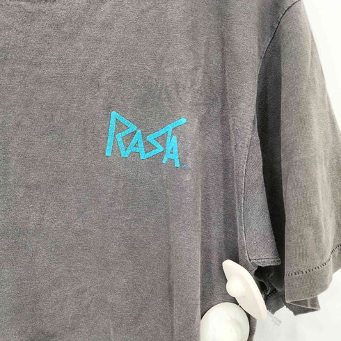 オニータ ONEITA 80-90s USA製 RASTA ラスタ 袖裾シングル 両面プリント クルーネック半袖Tシャツ カットソー メンズ L