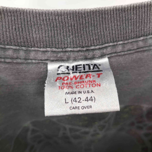 オニータ ONEITA 80-90s USA製 RASTA ラスタ 袖裾シングル 両面プリント クルーネック半袖Tシャツ カットソー メンズ L