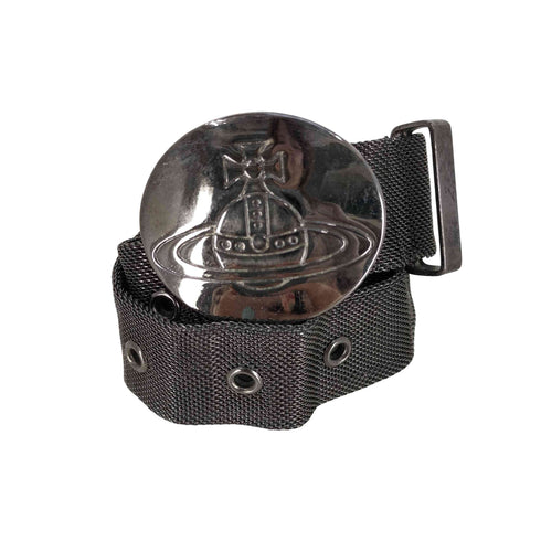 ヴィヴィアンウエストウッド Vivienne Westwood オーブロゴバックル メタルメッシュベルト メンズ