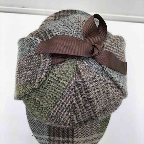 ハリスツイード Harris Tweed ポーランド製 KASZKIET カシュケット 探偵帽 1303型×HB301-D1 ハリスツイード シャーロック メンズ L