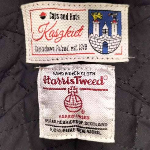 ハリスツイード Harris Tweed ポーランド製 KASZKIET カシュケット 探偵帽 1303型×HB301-D1 ハリスツイード シャーロック メンズ L