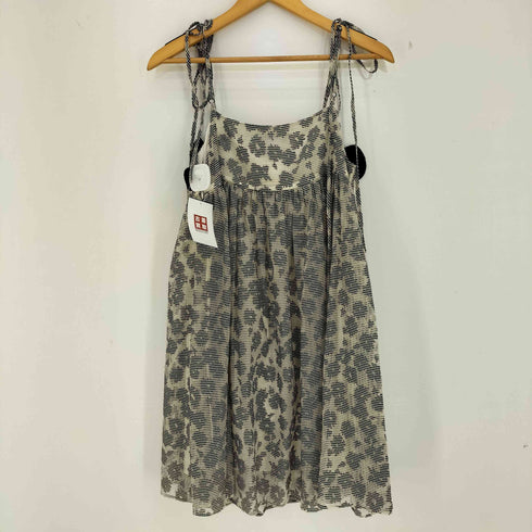 DIDDI MODA 花 アップリケ プリント シアー キャミ チュニックワンピース レディース JPN:M